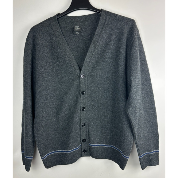 Harry Potter Wizarding World Cardigan Sweater Ravenclaw Lambswool Charcoal Gray - Picture 2 of 13